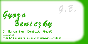 gyozo beniczky business card