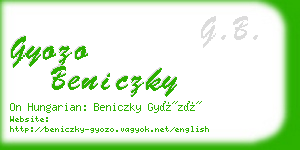 gyozo beniczky business card